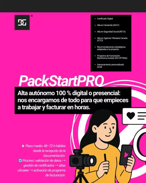PackStartPro - Comienza a facturar sin trámites difíciles.